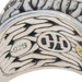 John Hardy Palu Hammered Chain Men's Ring Sterling 925 Yellow Gold 22k Statement
