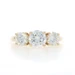 Yellow Gold Diamond Three-Stone Engagement Ring - 14k Round GIA 2.09ctw