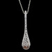 Sterling Silver Smoky Quartz Teardrop Solitaire Necklace 34" - 925 Bead