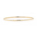 Yellow Gold Diamond Flex Bangle Bracelet 6 1/2" - 14k Round 1.02ctw Oval