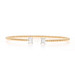 Yellow Gold Diamond Negative Space Flex Bangle Bracelet 6 1/4" - 14k Bag .66ctw