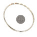 Yellow Gold Diamond Angled Flex Bangle Bracelet 6 3/4" - 14k Round .30ctw