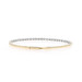Yellow Gold Diamond Flex Bangle Bracelet 6 3/4" - 14k Round Brilliant .75ctw