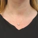 Yellow Gold Diamond Flower Cluster Necklace 17 1/2" -14k Round .68ctw Quatrefoil