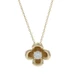 Yellow Gold Diamond Flower Solitaire Necklace 18" - 14k Round .27ct Blossom
