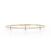 YellowGold Diamond Flower Trio Station Flex Bangle Bracelet 6 3/4" 14k Rd .36ctw