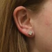 Yellow Gold Diamond Quatrefoil Cluster Stud Earrings 14k Rd.90ctw Floral Pierced