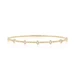 Yellow Gold Diamond Station Flex Bangle Bracelet 6 3/4" - 14k Round .36ctw