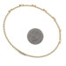 Yellow Gold Diamond Station Flex Bangle Bracelet 6 3/4" - 14k Round .36ctw