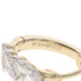 Yellow Gold Diamond Three-Stone Huggie Hoop Earrings 14k Marquise .82ctw Pierced