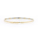 Yellow Gold Diamond X Flex Bangle Bracelet 6 3/4" - 14k Round Brilliant .77ctw