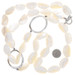Simon Sebbag Mother of Pearl Knotted Strand Station Necklace 37" - Sterling 925