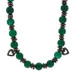 Sterling Silver Chalcedony Beaded Necklace 19 1/4" - 925 Love Hearts