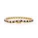 Sterling Silver Simulated Sapphire Tennis Bracelet 8" - 925 Trillion 18.48ctw
