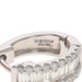 White Gold Diamond Huggie Hoop Earrings - 14k Baguette .69ctw Pierced