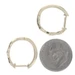 Yellow Gold Diamond Three-Stone Wavy Hoop Earrings - 14k Round .20ctw Pierced