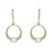 Yellow Gold Diamond Huggie Hoop Dangle Earrings 14k Emerald Cut .44ctw Pierced