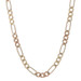 Yellow Gold Figaro Chain Men's Necklace 25" - 14k