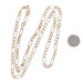 Yellow Gold Figaro Chain Men's Necklace 25" - 14k
