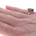 Yellow Gold Lapis Lazuli Diamond Solitaire Ring - 10k Oval