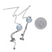White Gold Tahitian Pearl Diamond Threader Earrings - 18k .85ctw Black Rhodium