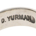 David Yurman Buckle Diamond Band - Sterling Silver 925 Yellow Gold 18k Ring