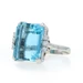 Platinum Aquamarine Diamond Ring - 950 Octagonal 14.32ctw GIA