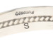 Spencer Navajo White Buffalo Turquoise Solitaire Cuff Bracelet 6 3/4" Ster 925