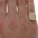Yellow Gold Brushed Signet Men's Ring - 14k Engravable