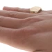 Yellow Gold Brushed Signet Men's Ring - 14k Engravable