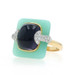 Yellow Gold Tanzanite Jade / Jadeite Diamond Halo Ring - 18k Cushion Cab 7.99ctw