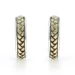 SCOTT KAY Basketweave Hoop Earrings - Sterling 925 Yellow Gold 18k Pierced