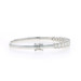 White Gold Diamond Bangle Bracelet 6" - 18k Round Brilliant 2.14ctw