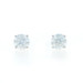 White Gold Diamond Stud Earrings - 14k Round Brilliant 2.02ctw GIA Pierced