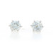 White Gold Diamond Vintage Stud Earrings - 14k Round 1.28ctw Pierced