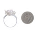 White Gold Kunzite Diamond Ring - 14k Trillion 1.45ctw Halo