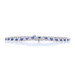 White Gold Diamond Sapphire Tennis Bracelet 7" - 14k Round Brilliant 3.65ctw