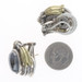 Lagos Arcadia Hematite Lg Stud Earrings Sterling 925 YellowGold 18k Oval Pierced