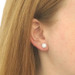 White Gold Diamond Halo Stud Stud Earrings - 14k Round Brilliant 2.04ctw GIA