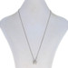 White Gold Diamond Star Cluster Pendant Necklace 16" - 18k Single Cut Celestial