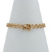 Yellow Gold Diamond Cut Double Curb Chain Bracelet 7 1/2" - 14k Starter Charm