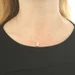 Yellow Gold Diamond X Crossover Pendant Necklace 18" -14k Round Brilliant .12ctw
