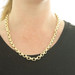 Yellow Gold Fancy Cable Chain Necklace 24" - 14k