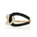 Yellow Gold Onyx Diamond Intertwined Link Ring - 14k .22ctw