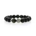 Lagos Caviar Stretch Eagle Eye Beaded Bracelet 7" - Sterling Silver 925 Beads