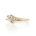 Yellow Gold Diamond Three-Stone Bypass Ring - 10k Single Cut
