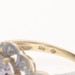 Yellow Gold Iolite Diamond Ring - 10k Round 1.33ctw Floral Halo