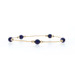 Yellow Gold Lapis Lazuli Station Bracelet 6 1/2" - 14k Beads