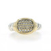 David Yurman Cushion Pave Diamond Ring - Sterling 925 Yellow Gold 18k .34ctw