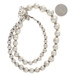 Sterling Silver Graduated Bead Necklace - 925